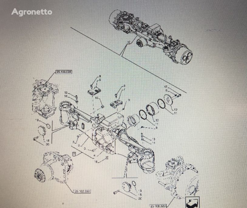 ašis OBUDOWA MOSTU ratinio traktoriaus Case IH OPTUM 270