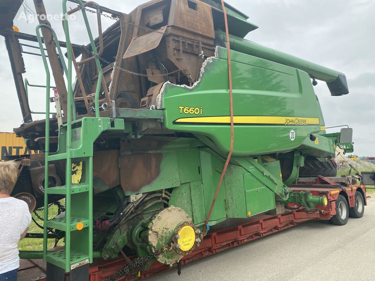 grūdų kombainas John Deere T660 dalimis