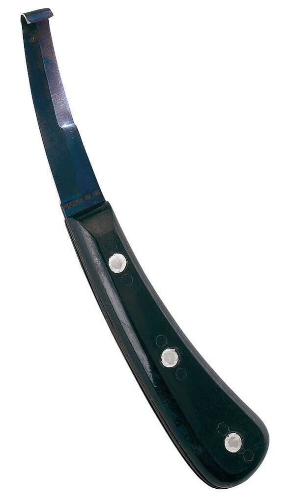 Нож для коррекции копыт черно-синий, двусторонний